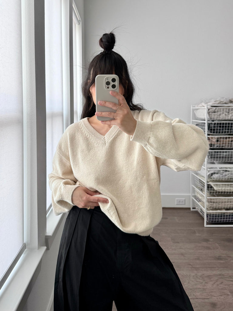 Gabby Cotton Sweater, Naturel