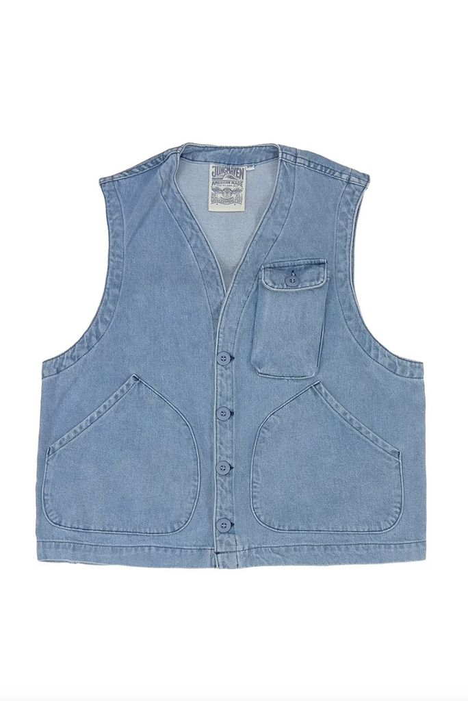 Falcon Vest, Light Wash Denim