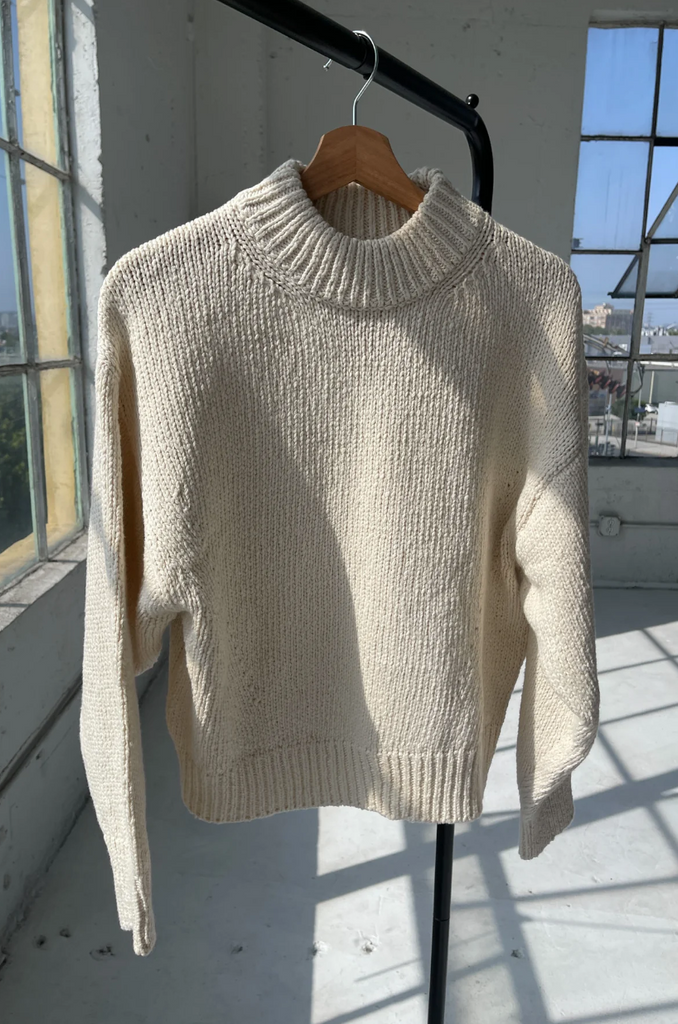 Zoe Cotton Sweater, Naturel