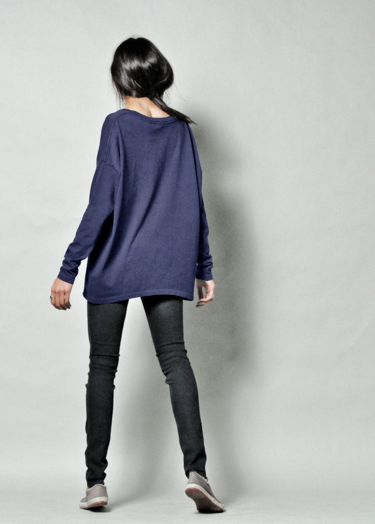 #62 Long Sleeve Tee, Indigo Wash